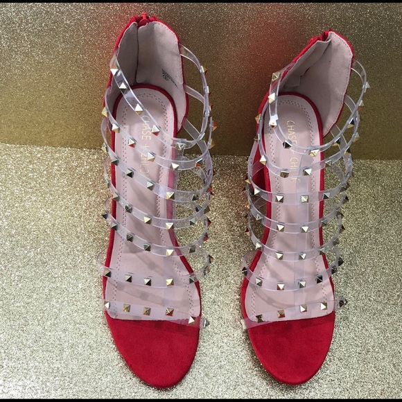 New with box Red and Gold heels - Picture 3 of 4